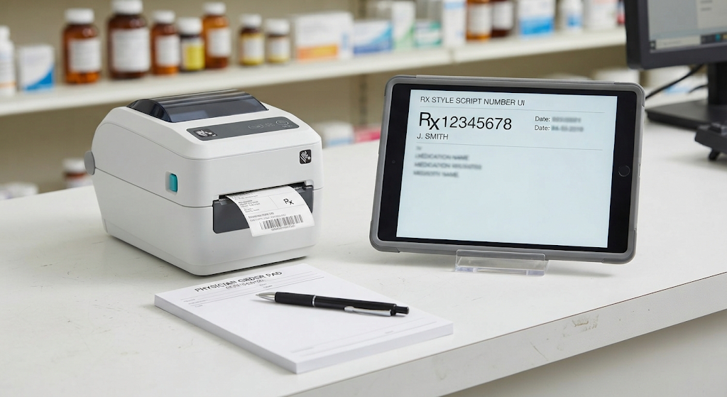 Digital RX script and medicine label printer